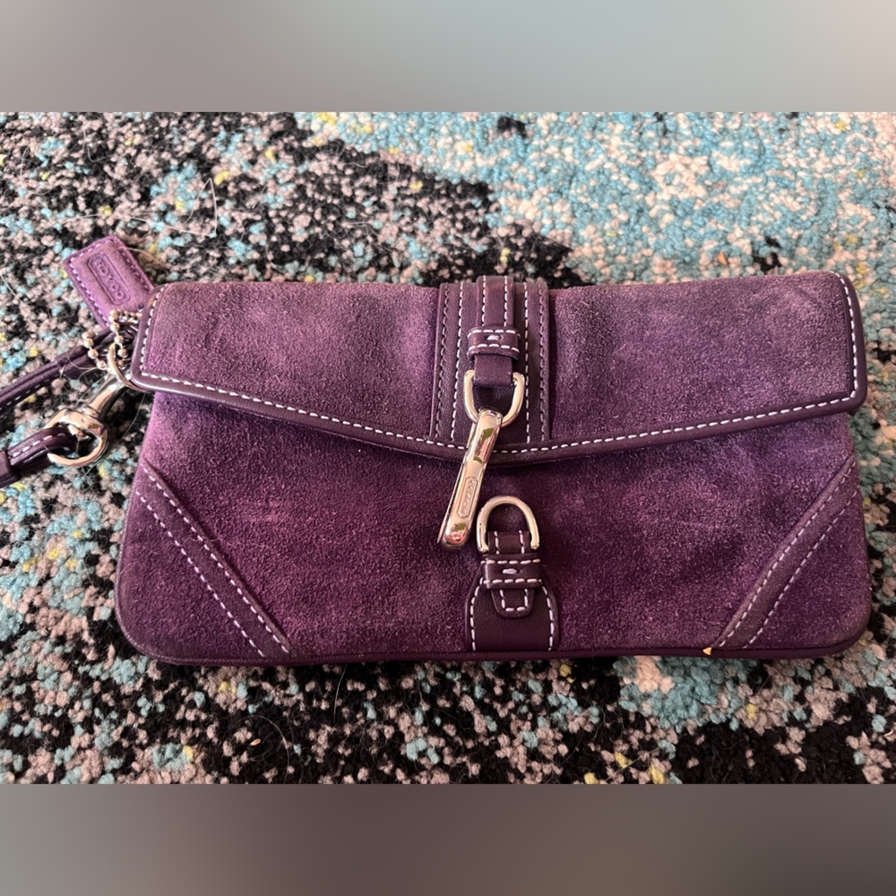 Suede’s Coach wristlet